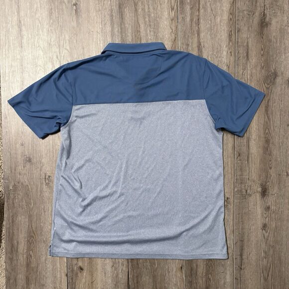 Bolle Polo Shirt Mens XXL 2XL Golf Performance Moisture‎ Wicking Blue Colorblock - Picture 7 of 7
